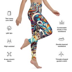 Tel Aviv Pop Art Designer Yoga Leggings