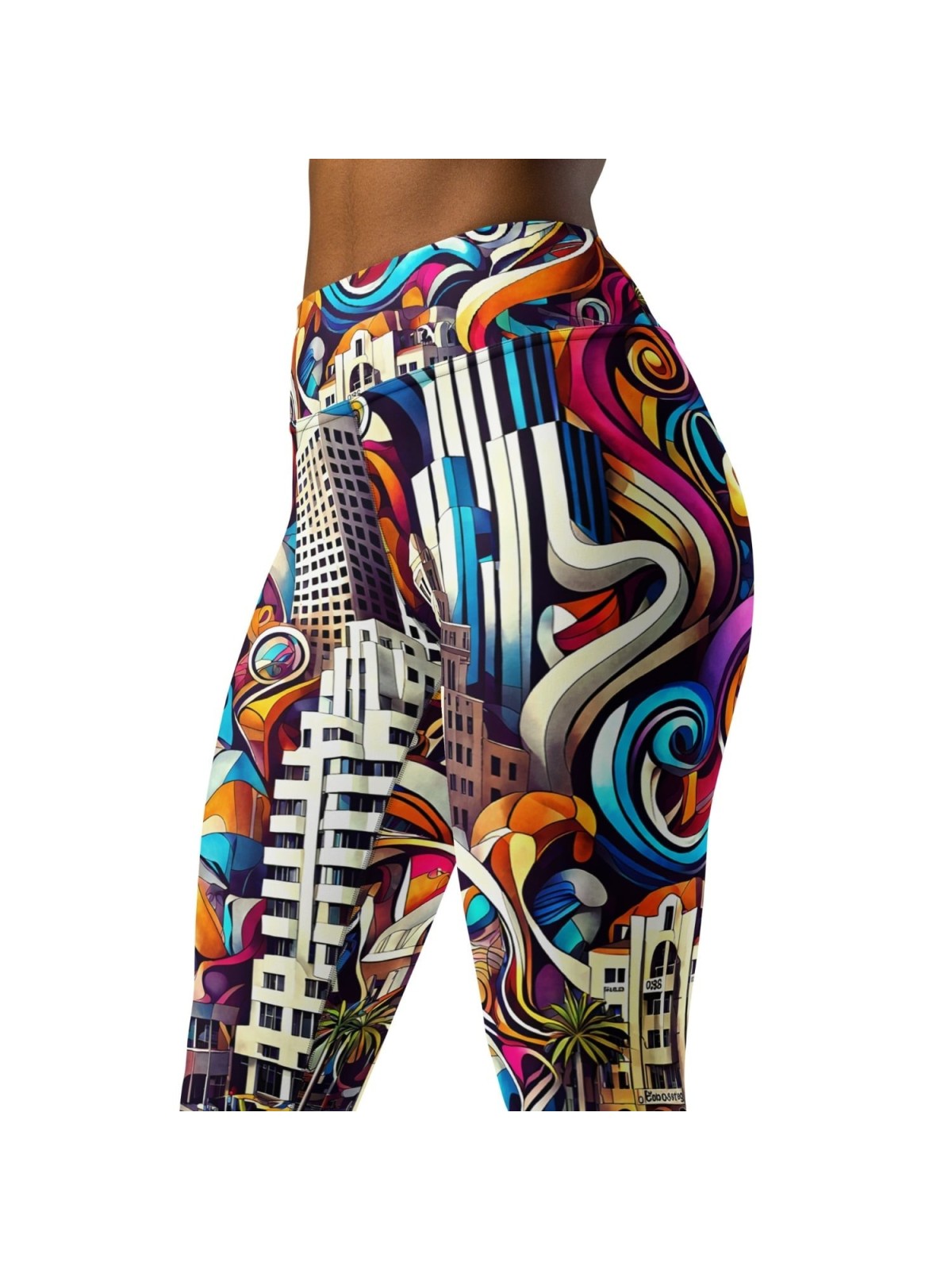Leggings de yoga de créateur de pop art de Tel Aviv