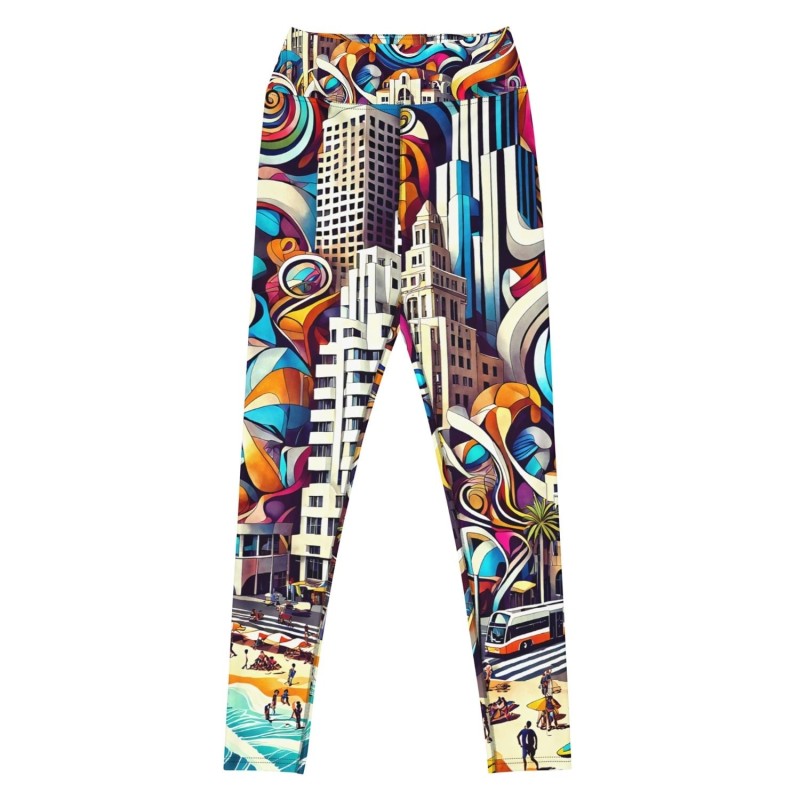 Leggings de yoga de créateur de pop art de Tel Aviv