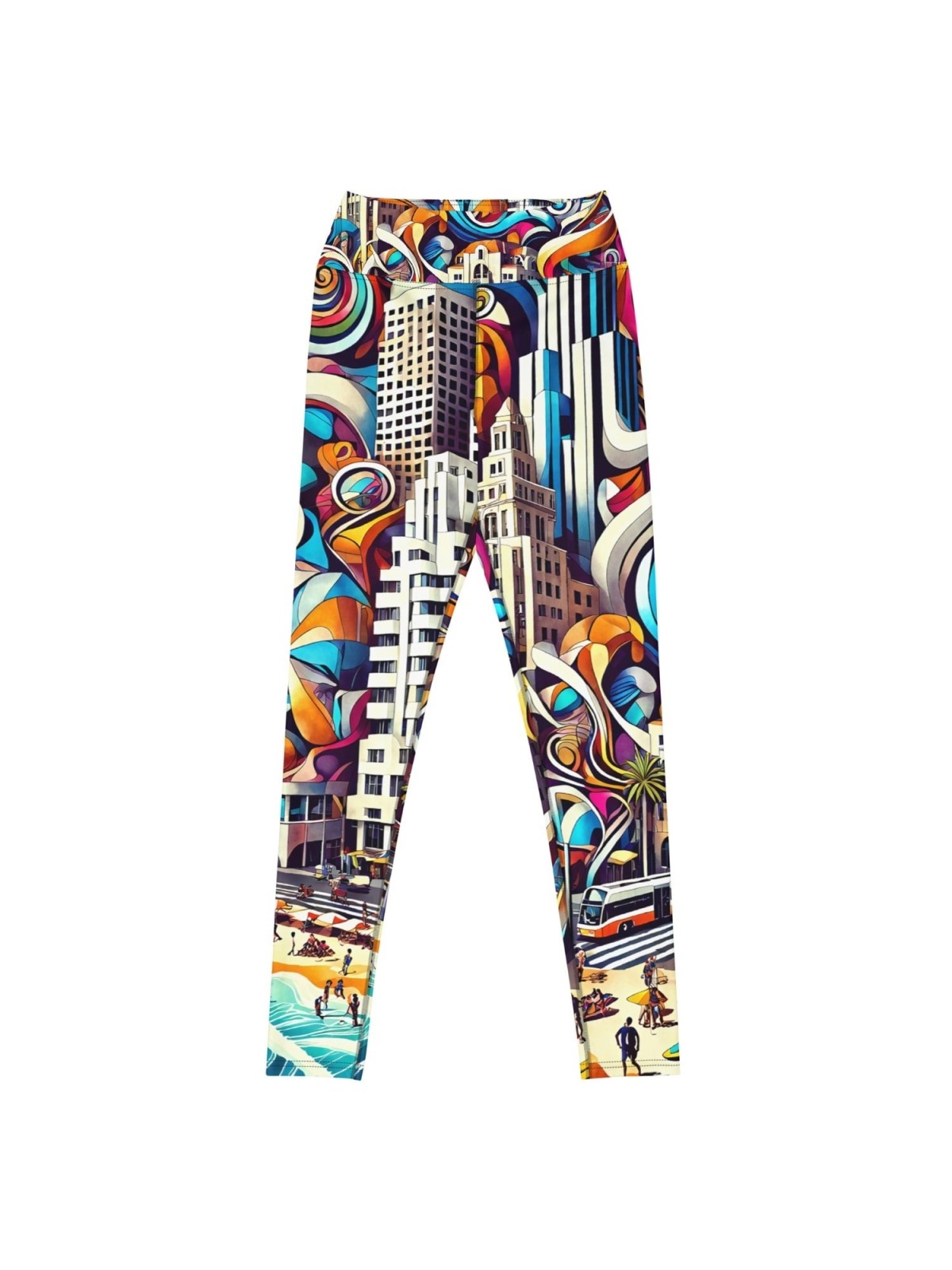 Leggings de yoga de créateur de pop art de Tel Aviv