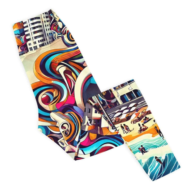 Leggings de yoga de créateur de pop art de Tel Aviv