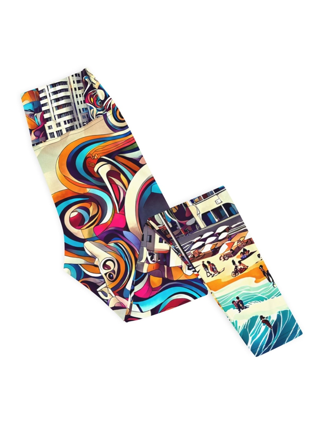 Leggings de yoga de créateur de pop art de Tel Aviv
