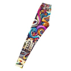 Tel Aviv Pop Art Designer Yoga Leggings