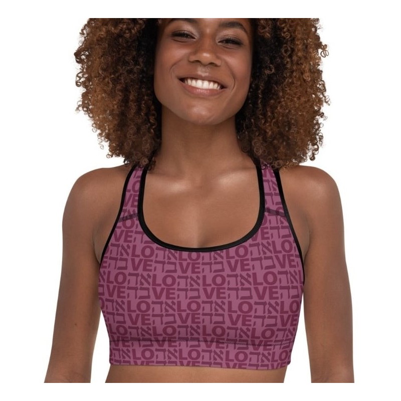 Ahava / Love Designer Padded Sports Bra