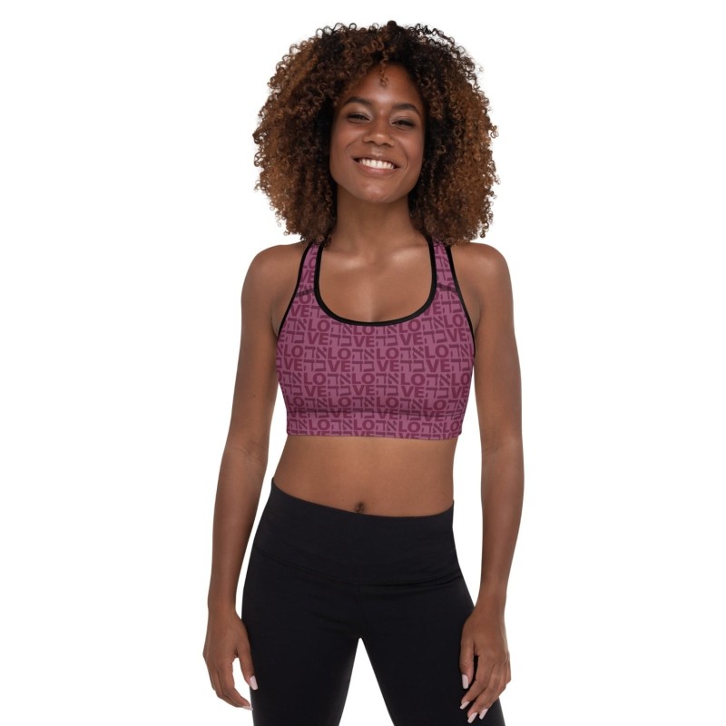 Ahava / Love Designer Padded Sports Bra