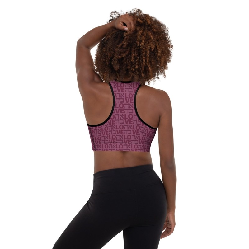 Ahava / Love Designer Padded Sports Bra