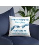 Coussin avec citation yiddish « Man Plans and God Laughs »
