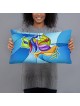Coussin colombe Shalom en verre teinté
