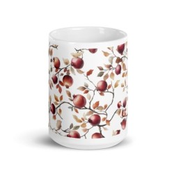 Enticing Pomegranates White Glossy Mug