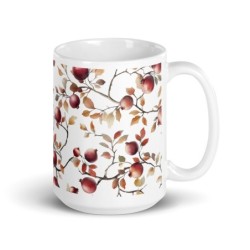 Enticing Pomegranates White Glossy Mug