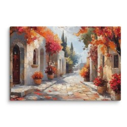 Jerusalem's Path to Yemin Moshe Print on Canvas