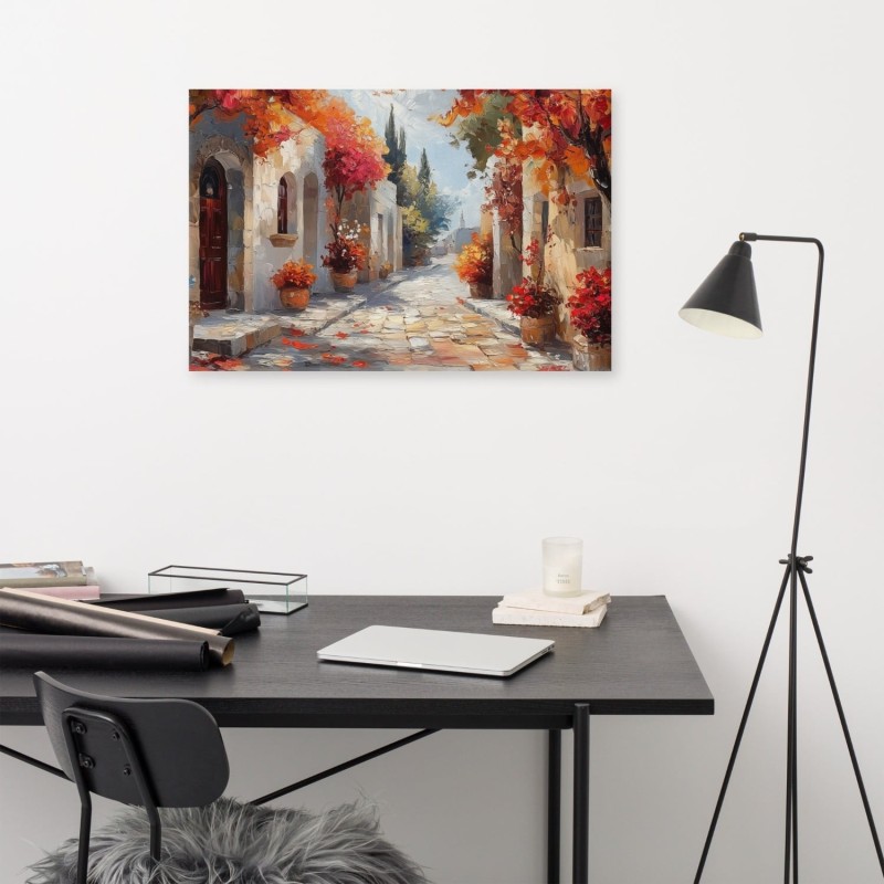Jerusalem's Path to Yemin Moshe Print on Canvas