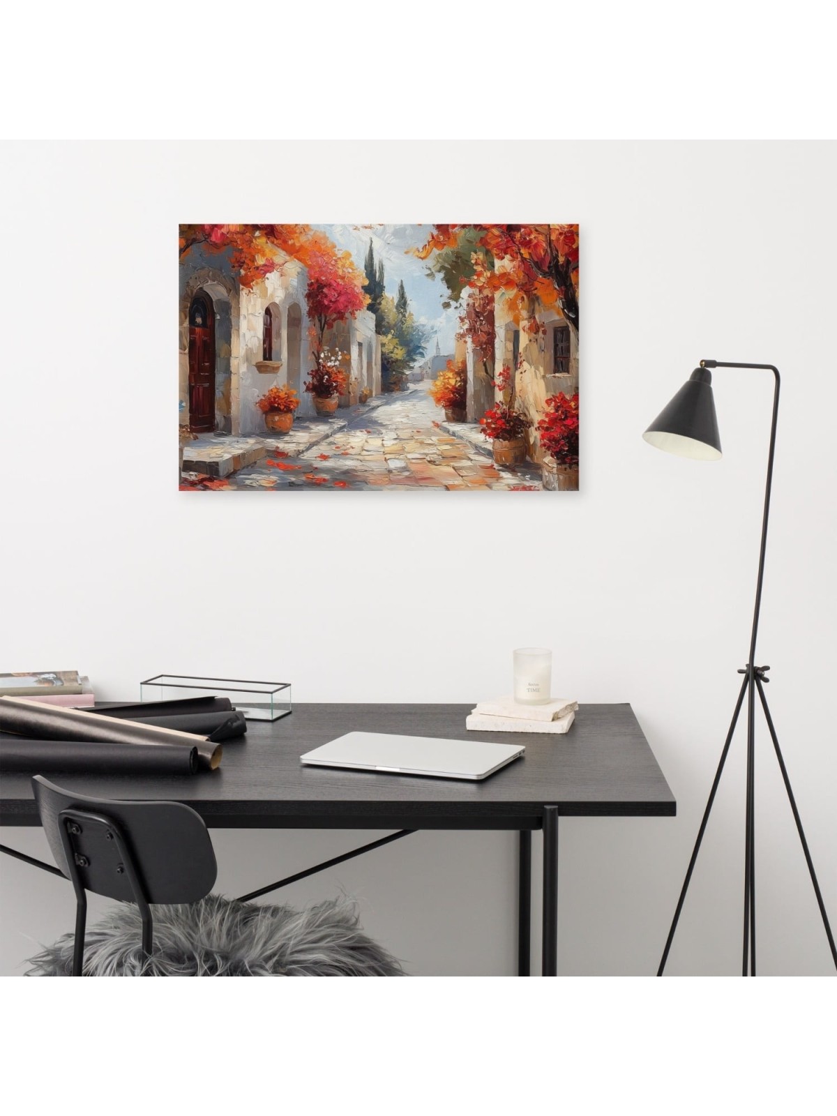 Jerusalem's Path to Yemin Moshe Print on Canvas