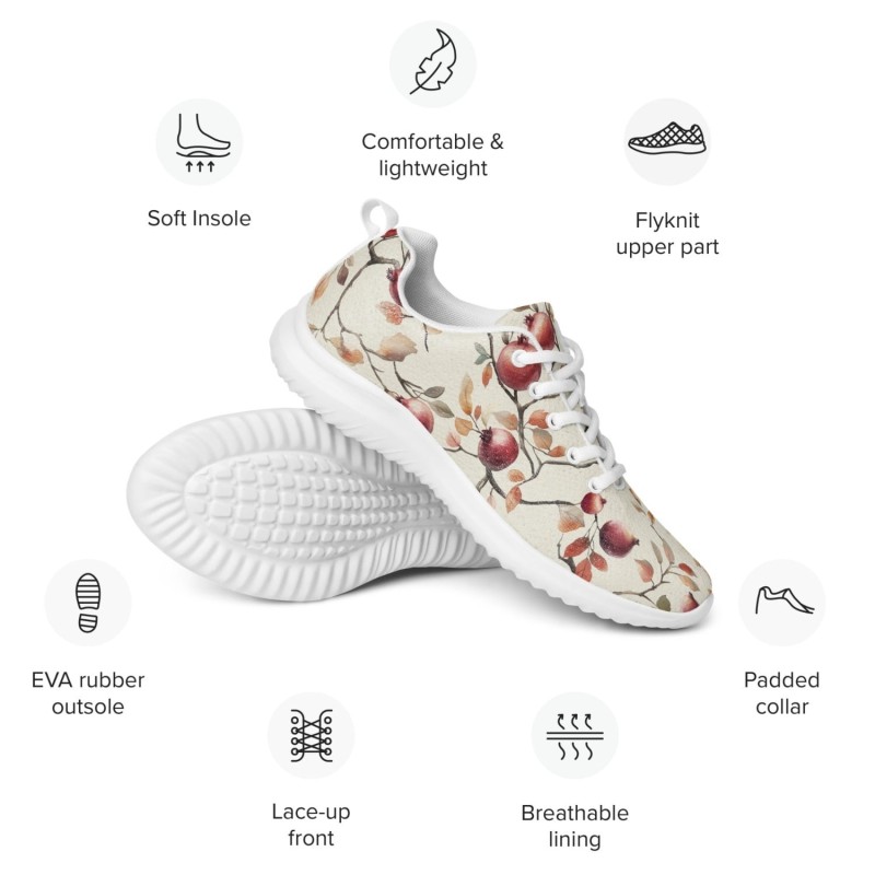 Enticing Pomegranates Women's Athletic Shoes