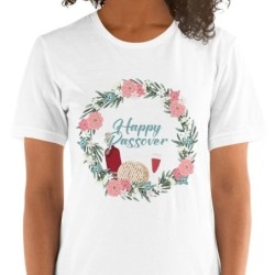 T-shirt unisexe floral heureux de Pâque