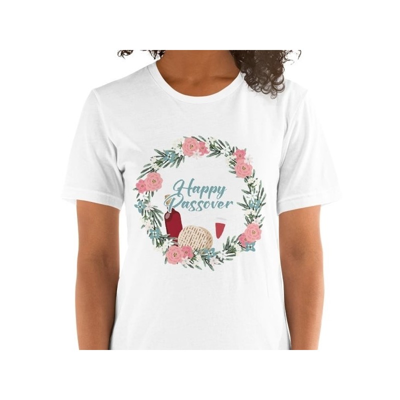 T-shirt unisexe floral heureux de Pâque
