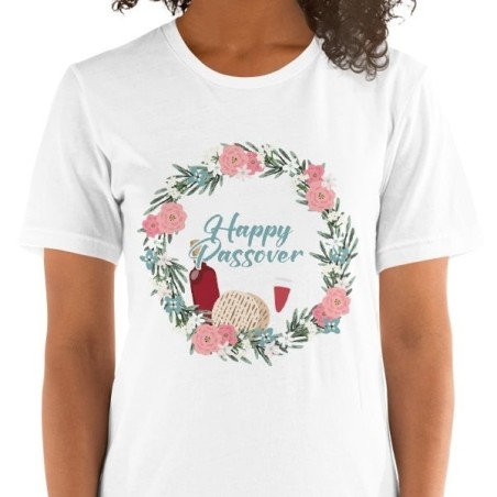 T-shirt unisexe floral heureux de Pâque