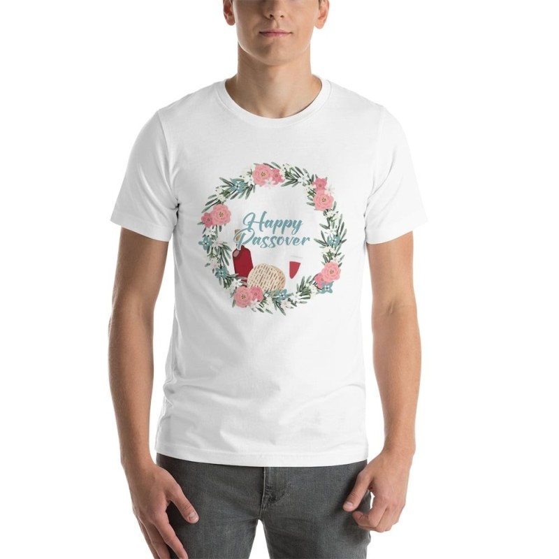 T-shirt unisexe floral heureux de Pâque