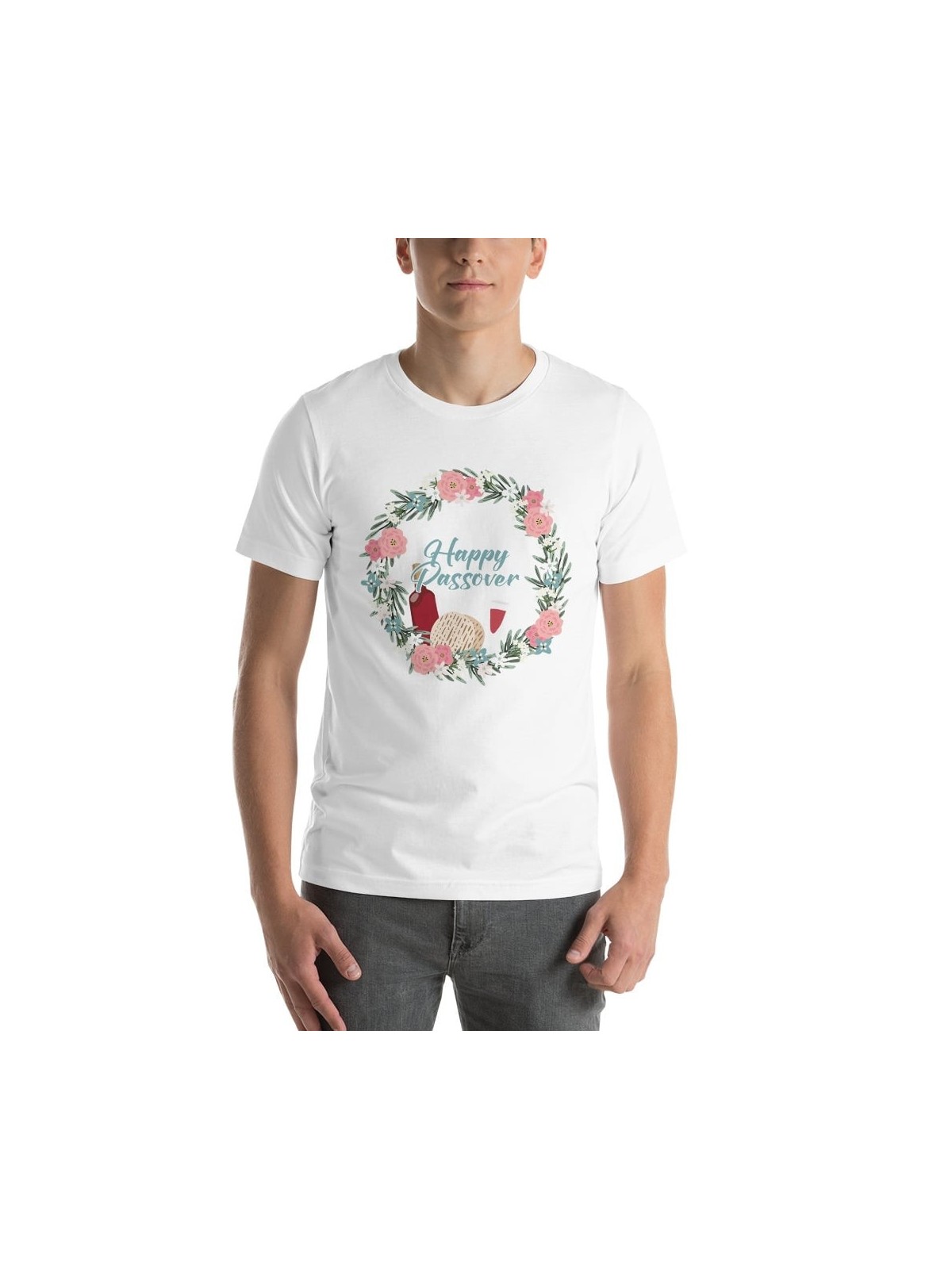 T-shirt unisexe floral heureux de Pâque