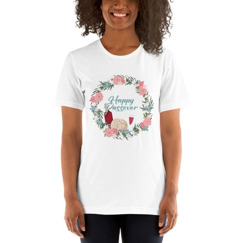 T-shirt unisexe floral heureux de Pâque