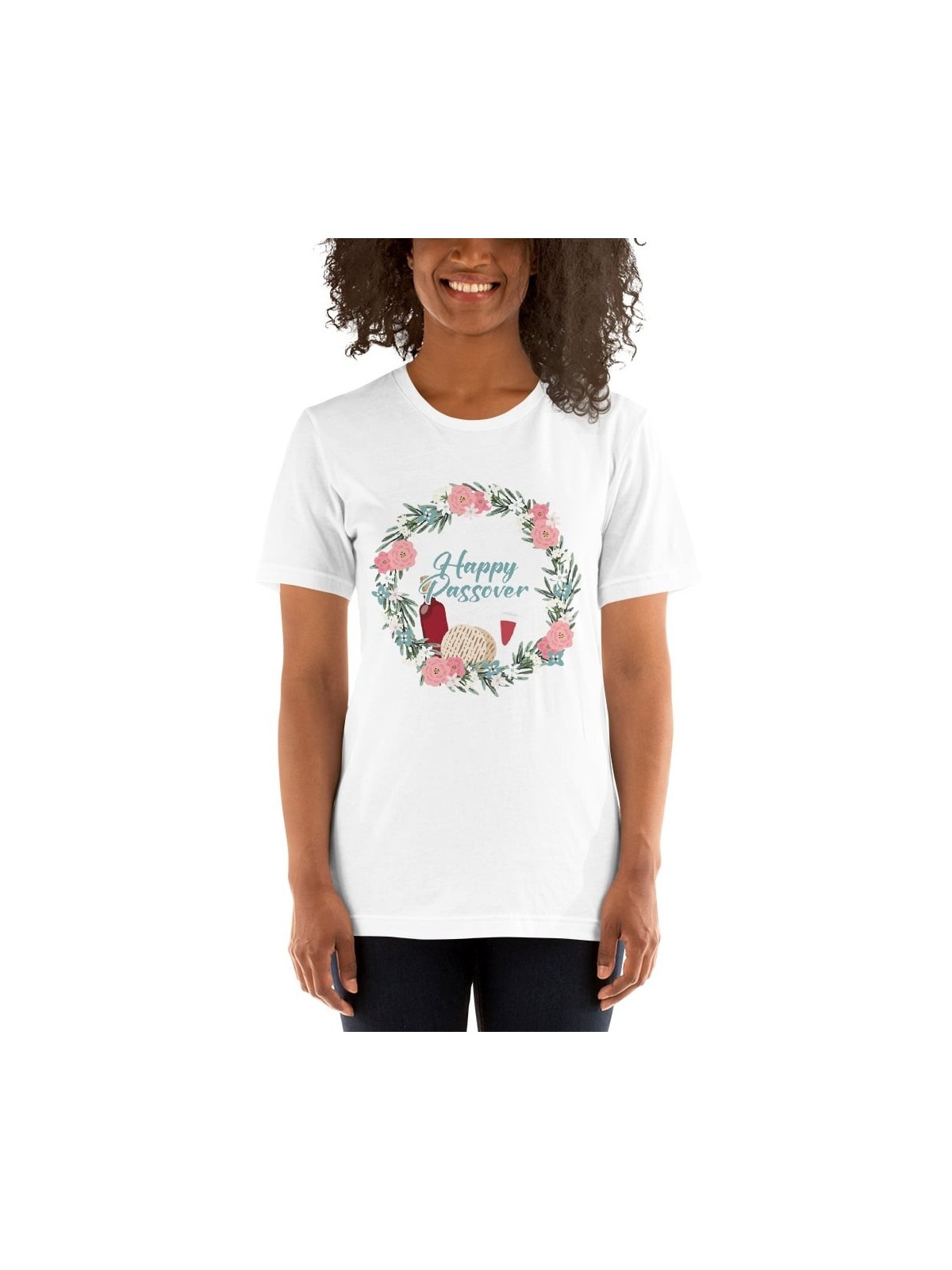 T-shirt unisexe floral heureux de Pâque