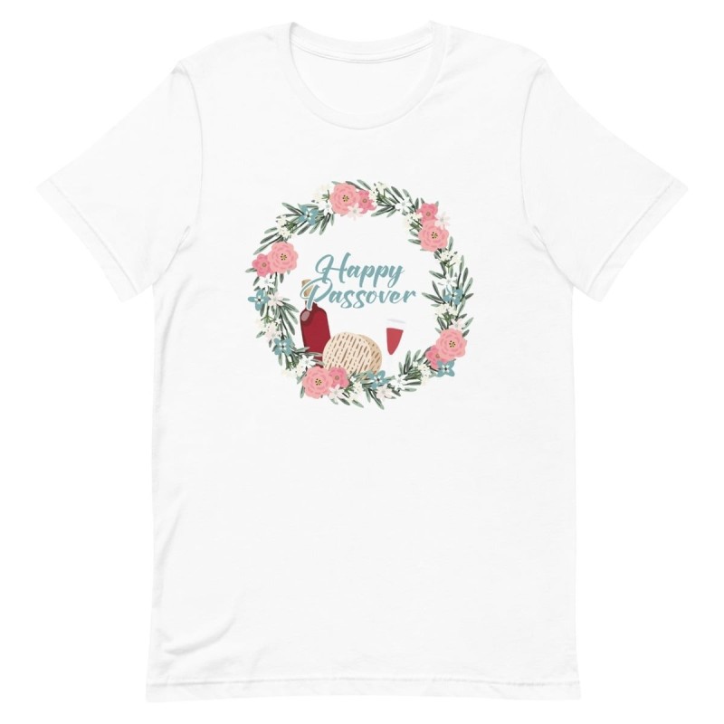 T-shirt unisexe floral heureux de Pâque