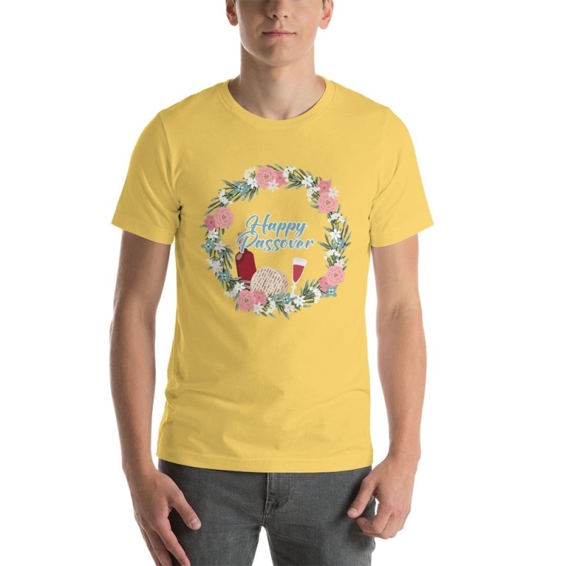 T-shirt unisexe floral heureux de Pâque