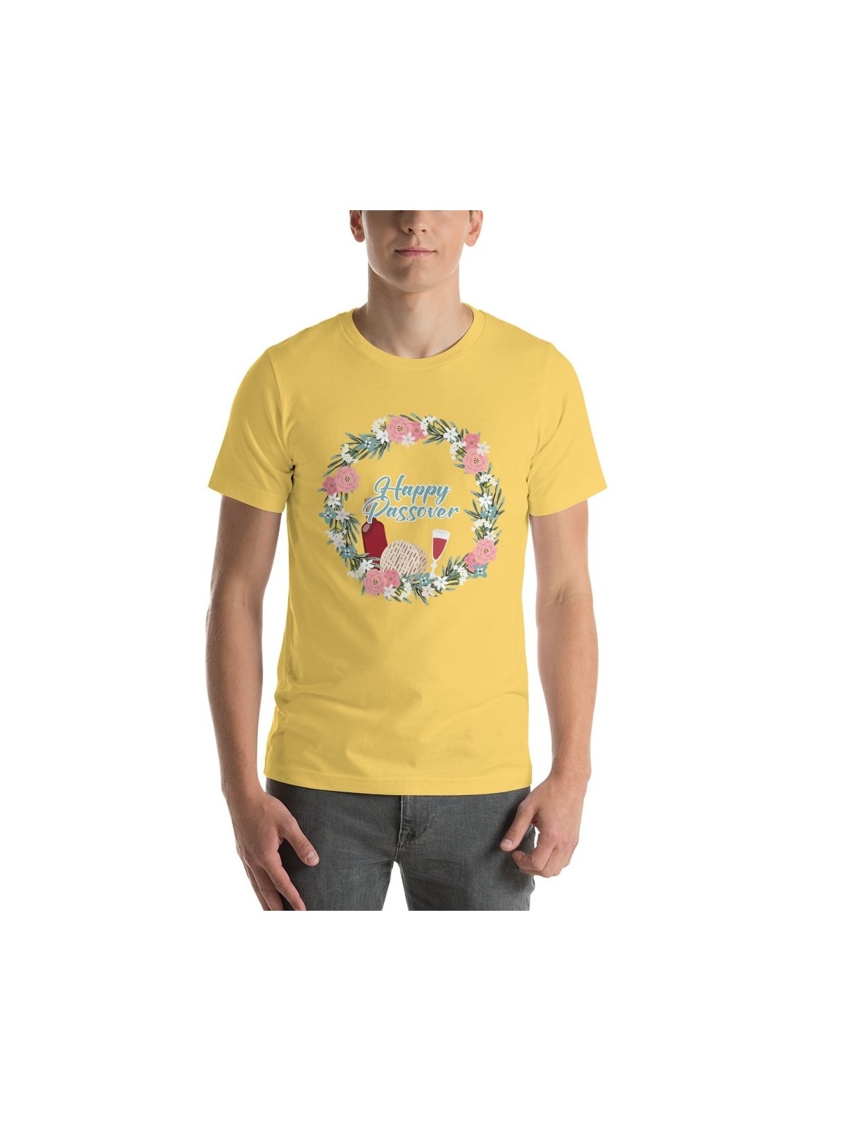 T-shirt unisexe floral heureux de Pâque