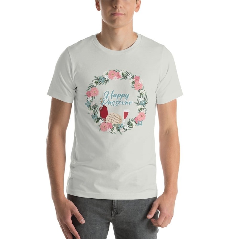 T-shirt unisexe floral heureux de Pâque