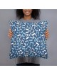 Blue Hebrew Letters Pillow
