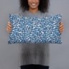 Blue Hebrew Letters Pillow