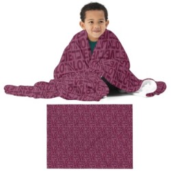 Ahava / Love Purple Throw Blanket