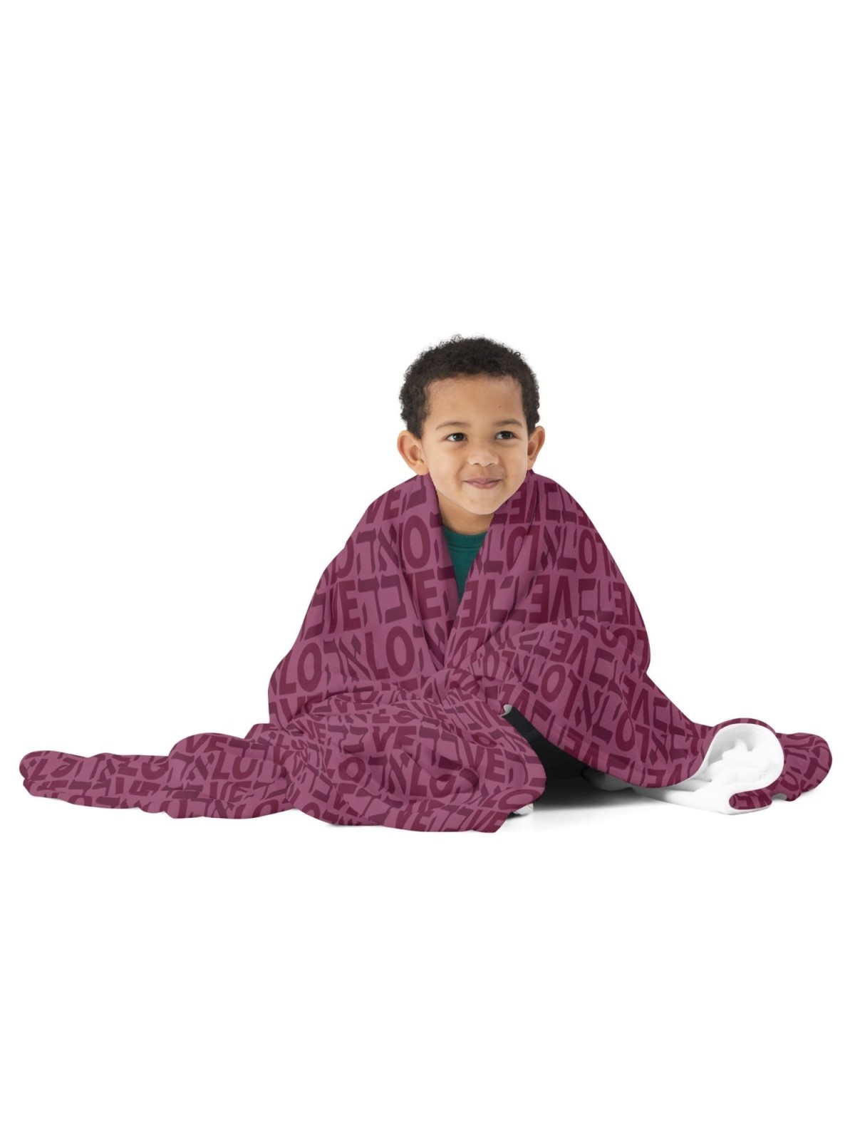 Ahava / Love Purple Throw Blanket