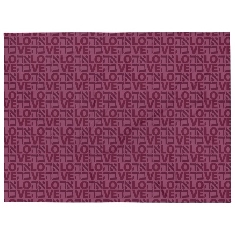 Ahava / Love Purple Throw Blanket