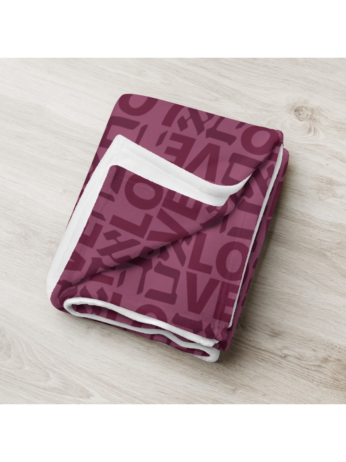 Ahava / Love Purple Throw Blanket