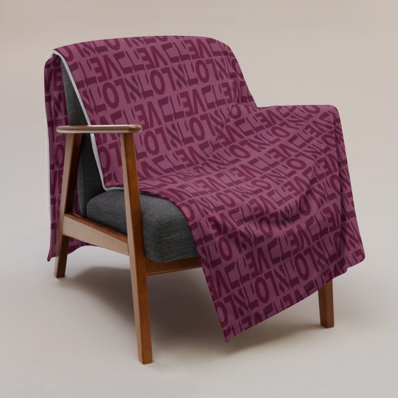 Ahava / Love Purple Throw Blanket