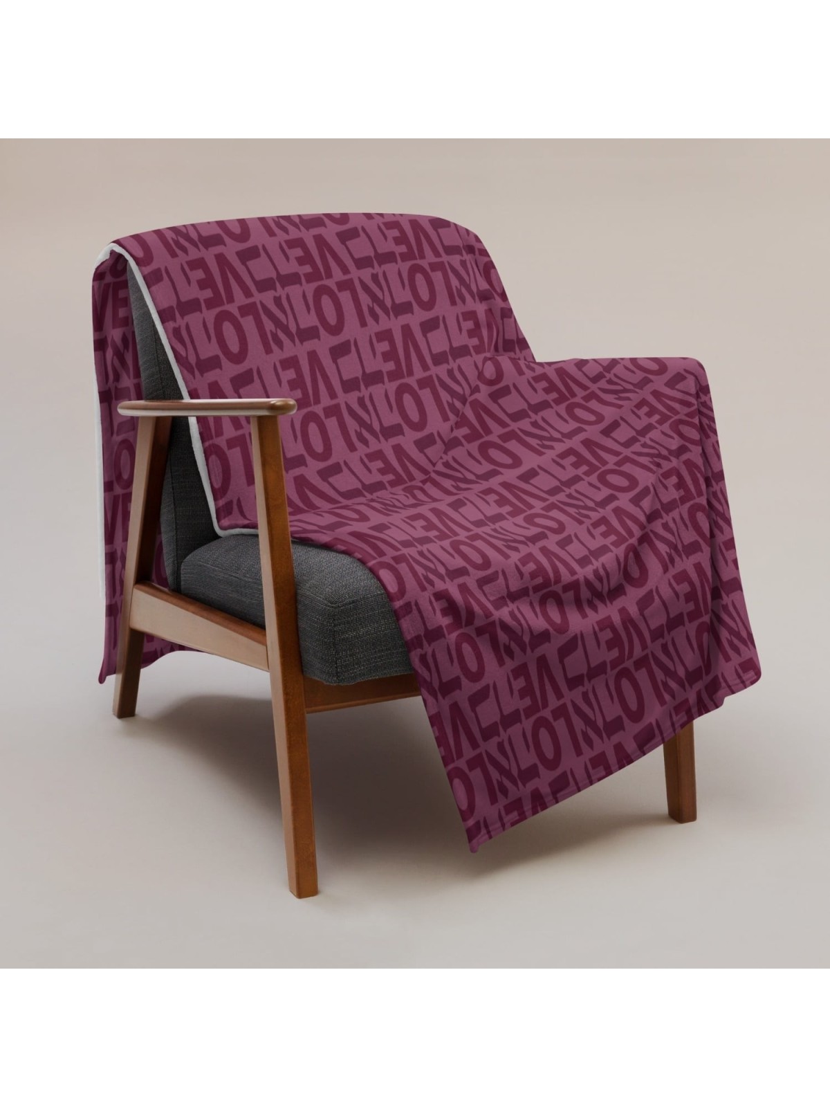 Ahava / Love Purple Throw Blanket