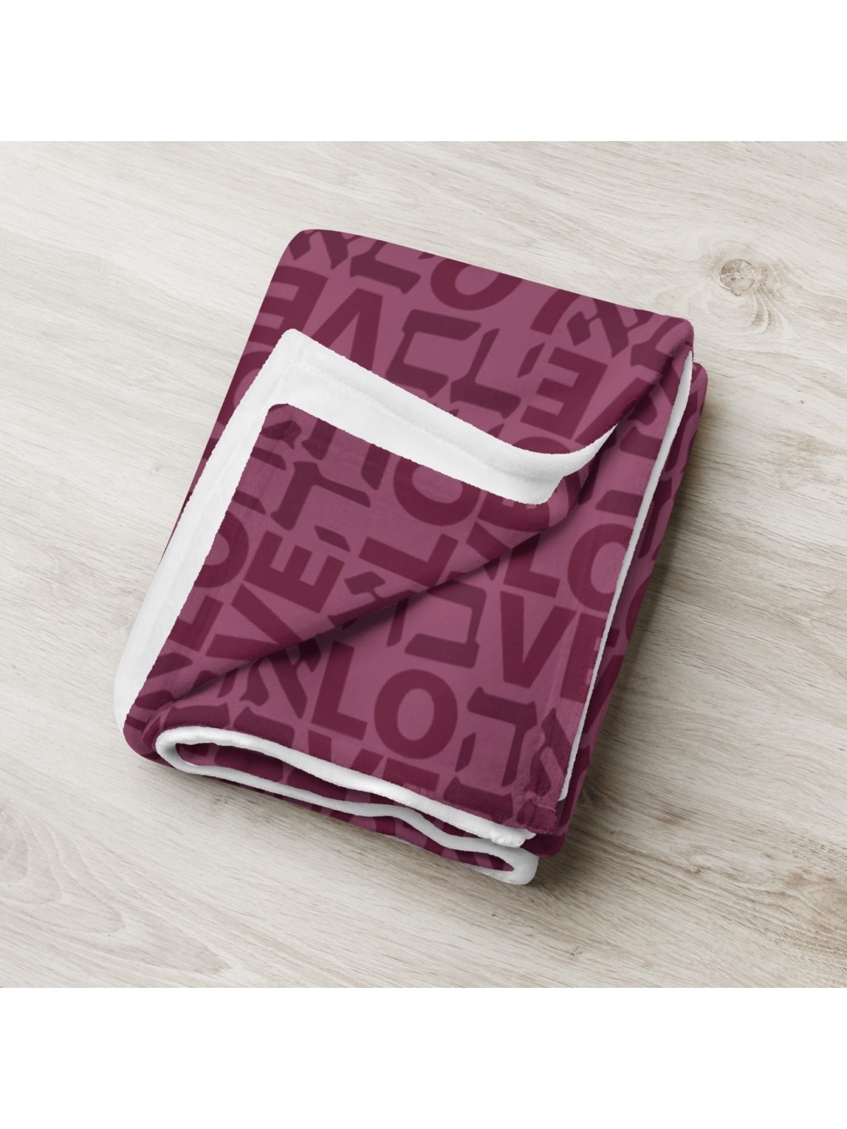Ahava / Love Purple Throw Blanket