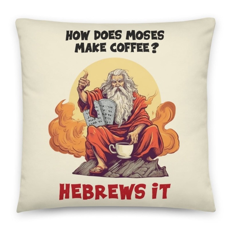 Moses with Coffee Decorative Pillow