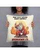 Moïse avec coussin décoratif café