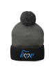 Bonnet en tricot à pompon brodé Love Israel