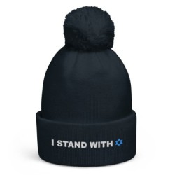 I Stand With Israel Pom-Pom Beanie