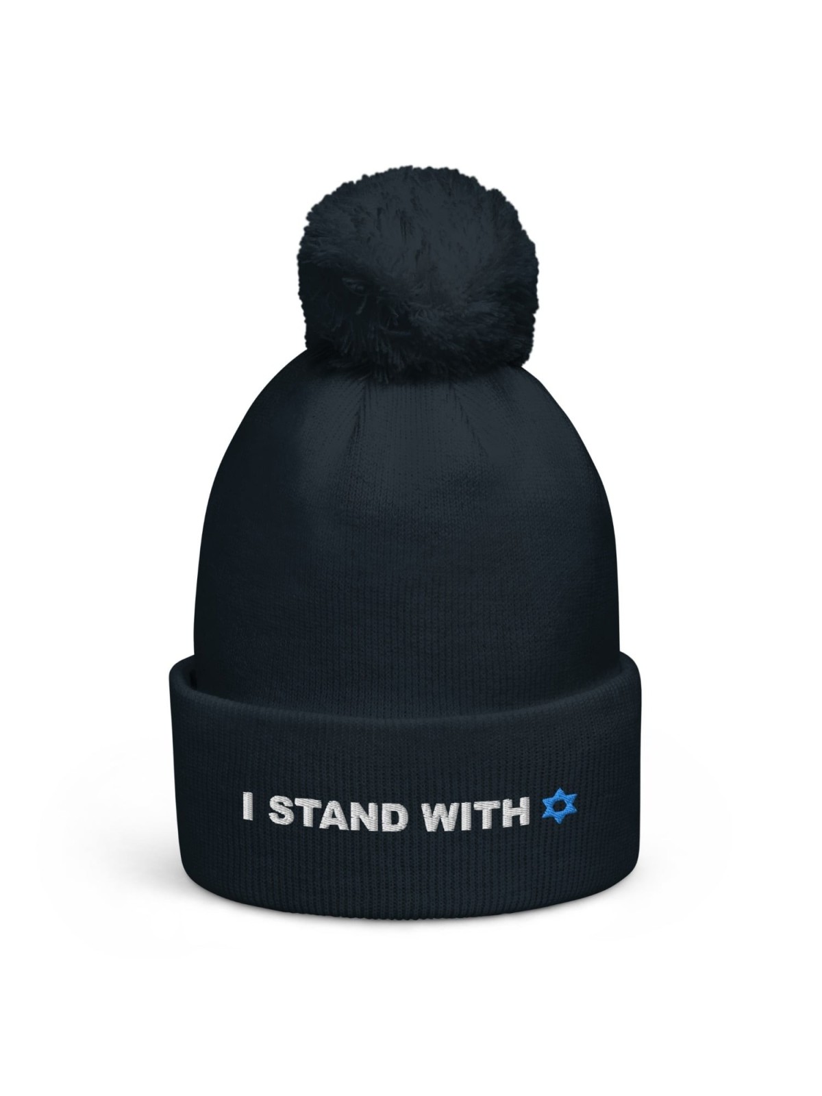 I Stand With Israel Pom-Pom Beanie