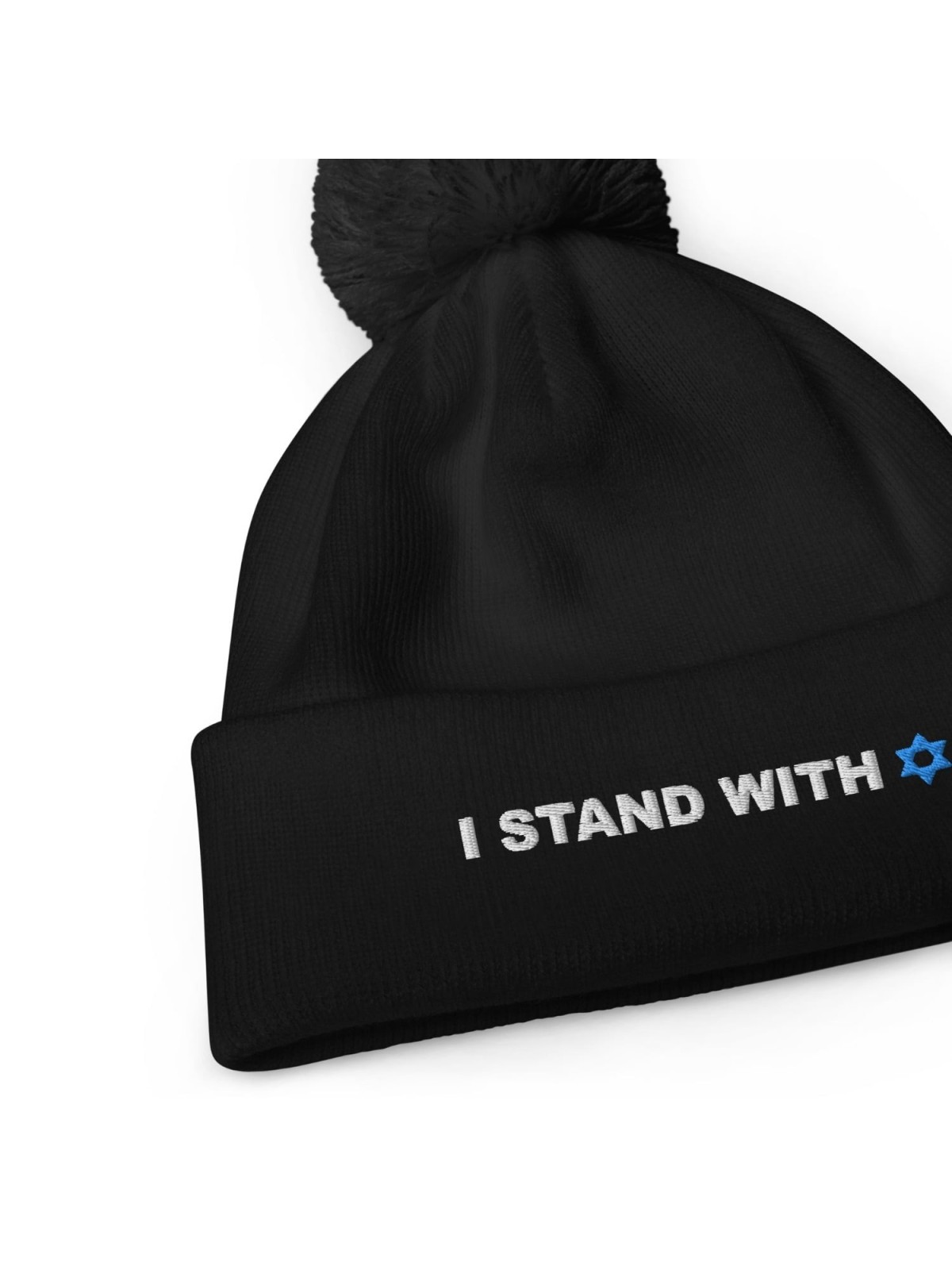 I Stand With Israel Pom-Pom Beanie