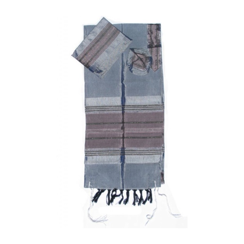 Gabrieli Handwoven Gray Silk Tallit Se... | Gabrieli Hand Woven Tallit