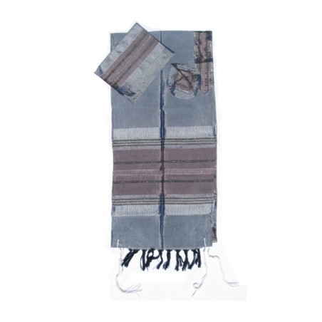 Gabrieli Handwoven Gray Silk Tallit Se... | Gabrieli Hand Woven Tallit