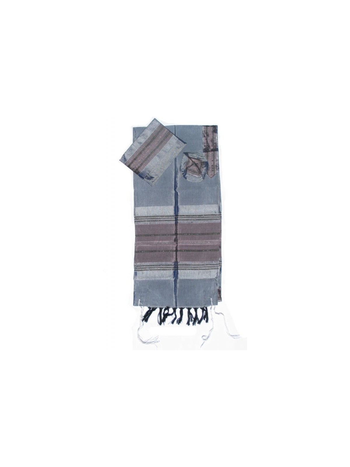 Gabrieli Handwoven Gray Silk Tallit Se... | Gabrieli Hand Woven Tallit