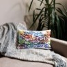 Multicolored Hebrew Blessings Decorative Pillow
