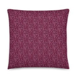 Ahava (Love) Purple Decorative Pillow