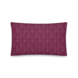 Ahava (Love) Purple Decorative Pillow